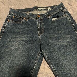 DKNY Blue Denim Jeans with little gems on the back side pocke dark blue ITEM 008